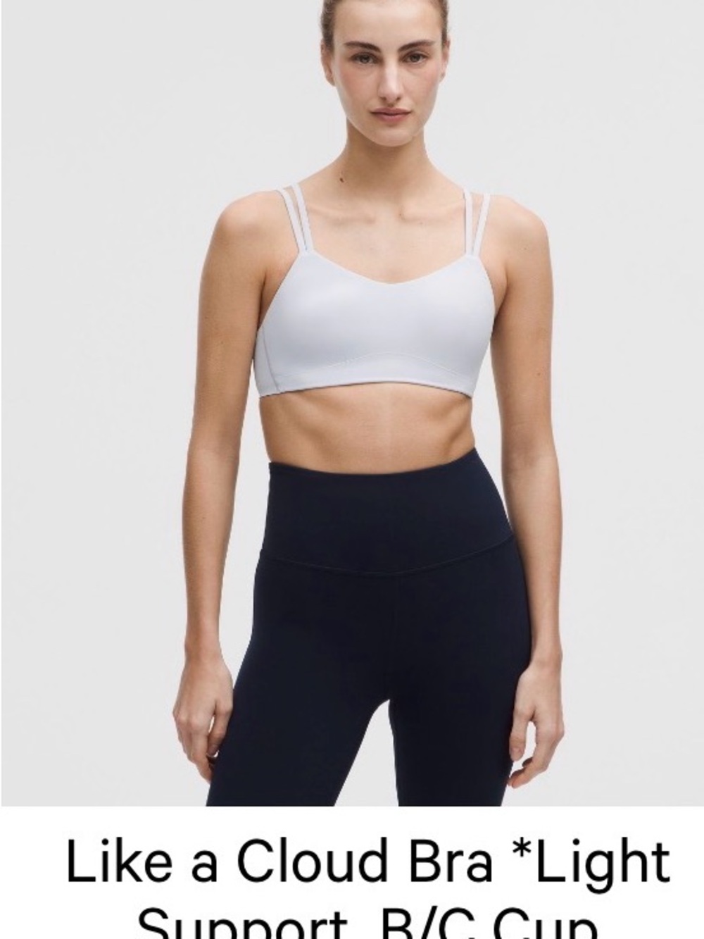 lululemon athletica Light Gray Double-Strap Light Support Bra